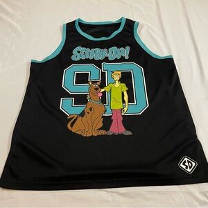 Scooby-Doo Black & Teal Graphic Jersey Tank